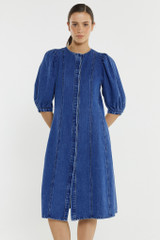 Women's Dress | Elijah Midi Denim Dress | SASS
