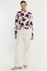 Women's Top | Jade Seamed Jersey Top | SASS
