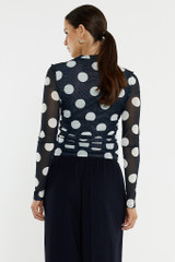 Women's Top | Pammie Seamed Mesh Top | SASS