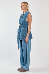 Women's Knits | Pepa Quilted Denim Vest | SASS
