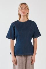 Women's Top | Abi Fitted Denim Tee | SASS