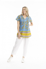 Women's Top | Kayla Short Sleeve Cotton Blouse | ONE SUMMER