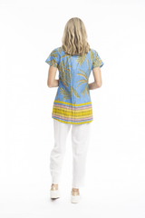 Women's Top | Kayla Short Sleeve Cotton Blouse | ONE SUMMER