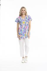 Women's Top | Kayla Short Sleeve Cotton Blouse | ONE SUMMER