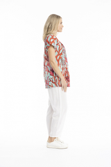 Women's Top | Kayla Short Sleeve Cotton Blouse | ONE SUMMER