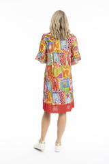 Women's Dresses | Hannah Short Sleeve Tunic Boho Dress | ONE SUMMER