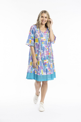 Women's Dresses | Hannah Short Sleeve Tunic Boho Dress | ONE SUMMER