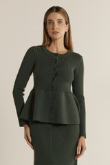 Women's Jackets | Vale Peplum Cardigan | FATE + BECKER