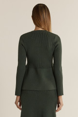 Women's Jackets | Vale Peplum Cardigan | FATE + BECKER