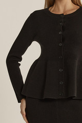 Women's Jackets | Vale Peplum Cardigan | FATE + BECKER
