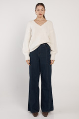 Women's Knitwear | Remy V-Neck Jumper |  Fate + Becker