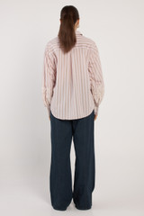 Women's Shirt | Paloma Striped Embroidered Shirt | FATE+BECKER
