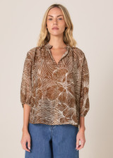 Women’s Tops | Tallulah Split Neck Blouse | Fate & Becker 