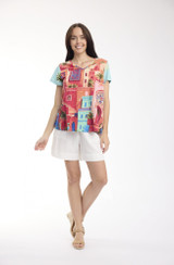 Women's Top | Contemporary V T-Shirt  | ORIENTIQUE