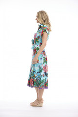 Women's Dresses | Provence Collar Tie Waist Dress | ORIENTIQUE