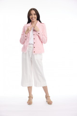 Women's Dresses | Linen Blend Fringe Jacket  | ORIENTIQUE