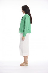 Women's Dresses | Linen Blend Fringe Jacket  | ORIENTIQUE