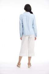 Women's Dresses | Linen Blend Fringe Jacket  | ORIENTIQUE