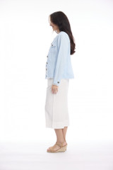 Women's Dresses | Linen Blend Fringe Jacket  | ORIENTIQUE