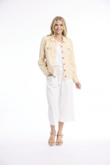 Women's Dresses | Linen Blend Fringe Jacket  | ORIENTIQUE