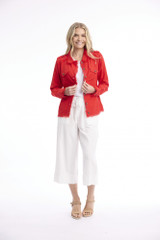 Women's Dresses | Linen Blend Fringe Jacket  | ORIENTIQUE