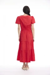 Women's Dresses | Poplin Maxi Short Sleeve Dress | ORIENTIQUE