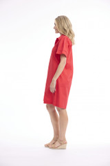 Women's Dresses | Poplin Maxi Short Sleeve Dress | ORIENTIQUE