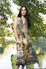 Women's Dresses | Allard Maxi V Sleeveless Dress | ORIENTIQUE