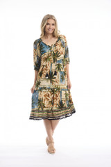 Women's Dresses | Allard Layers Puff Sleeve Dress | ORIENTIQUE