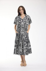 Women's Dresses | Pampellone Layers Collar Dress | ORIENTIQUE