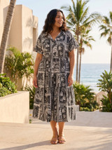 Women's Dresses | Pampellone Layers Collar Dress | ORIENTIQUE
