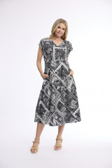 Women's Dresses | Pampellone Cap Sleeve Dress | ORIENTIQUE