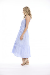 Women's Dresses | Calcutta Shirred Strappy Dress | ORIENTIQUE