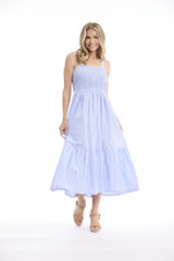 Women's Dresses | Calcutta Shirred Strappy Dress | ORIENTIQUE