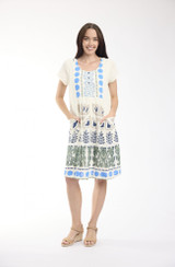 Women's Dresses | Liberte Bib Pockets Dress | ORIENTIQUE