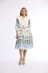 Women's Dresses | Liberte Collar Tie Waist Dress | ORIENTIQUE