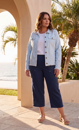 Women's Pants |  Bangalene Capri Rivets  Pant | ORIENTIQUE