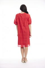 Women's Dresses | Cotton Gauze Pleated Dress | ORIENTIQUE