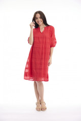 Women's Dresses | Cotton Gauze Pleated Dress | ORIENTIQUE