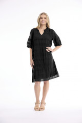 Women's Dresses | Cotton Gauze Pleated Dress | ORIENTIQUE