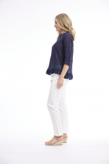 Women's Top | Cotton Gauze Buttonthrough Top | ORIENTIQUE