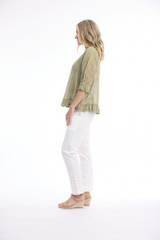 Women's Top | Cotton Gauze Buttonthrough Top | ORIENTIQUE
