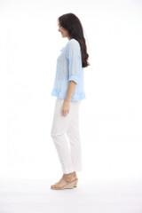 Women's Top | Cotton Gauze Buttonthrough Top | ORIENTIQUE