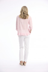 Women's Top | Cotton Gauze Buttonthrough Top | ORIENTIQUE
