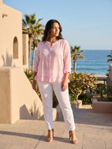 Women's Top | Cotton Gauze Buttonthrough Top | ORIENTIQUE