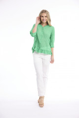 Women's Top | Cotton Gauze Buttonthrough Top | ORIENTIQUE