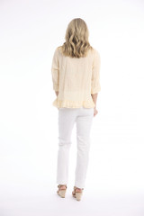 Women's Top | Cotton Gauze Buttonthrough Top | ORIENTIQUE