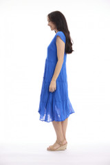 Women's Dresses | Cotton Gauze Bias Pockets Dress | ORIENTIQUE