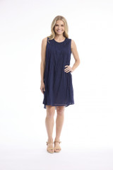 Women's Dresses | Cotton Gauze Bias Pockets Dress | ORIENTIQUE