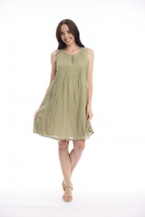 Women's Dresses | Cotton Gauze Bias Pockets Dress | ORIENTIQUE